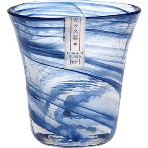 Latte Cup Glass Whiskey Coffee Beer Mug Without Handle Handmade Cups Japanese Transparent Art Design Luxury Mug Couple Gift Box