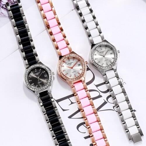 Wrist Watch for Women New Genuine Fashion Watches Ms. Trend Leisure Calendar Diamond Waterproof Quartz Watch 2020