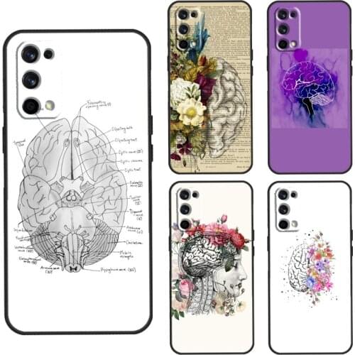 Anatomy Brain Case For Realme 8 Pro C3 C11 C21 GT Q3 6 7 Pro Funda For OnePlus 9 Pro 7 8 Pro 7T 8T Nord