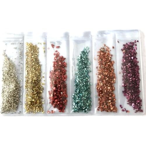 New Mix Packing 3D Irregular Glass Stones Flakes Nail Art Glitter Sequins Studs Beads Nail Diamonds Decorations