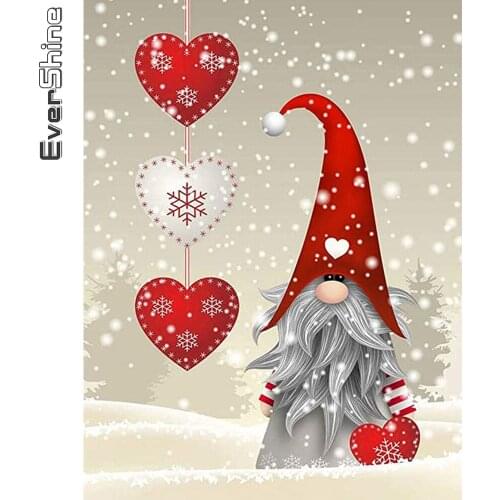 Evershine Diamond Mosaic Santa Claus Picture Of Rhinestone Cartoon Diamond Embroidery Christmas DIY Cross Stitch Winter Wall Art