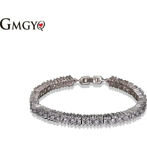 GMGYQ Luxury Jewelry Famous Brand Bohemian Style Cubic Zirconia Chain Armband Fashion Bracelets For Women 2018 Mothers Day Gift