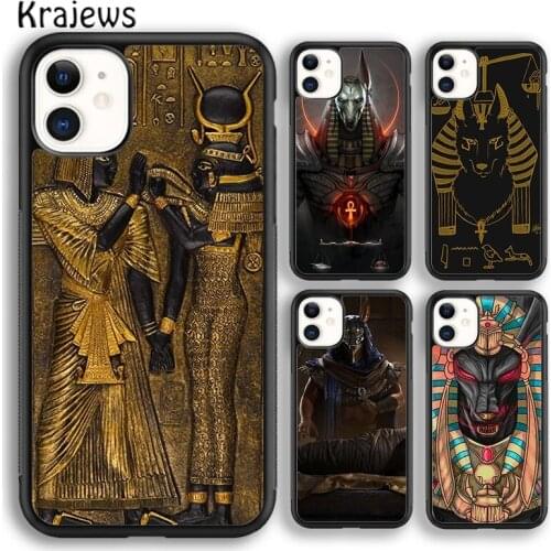 Krajews Anubis Egyptian God Soft Phone Case Cover For iPhone 5 SE 6s 7 8 plus X XR XS 11 12 pro max Samsung Galaxy S8 S9 S10