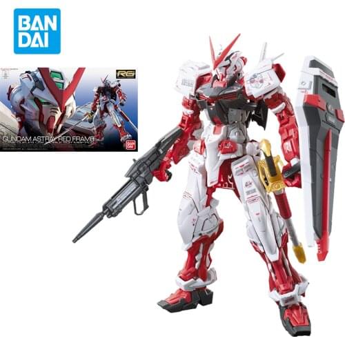 Bandai Gundam Model Kit Assemble Figure RG 1/144 Astray Red Anime Characters Japanese Animation Action Dolls Childrens Toys