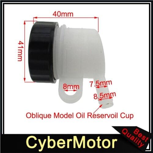 Oblique Brake Master Cylinder Oil Fluid Reservoir Cup For Yamaha Honda Suzuki Pit Dirt Bike ATV Quad Motorcycle 110cc-250cc