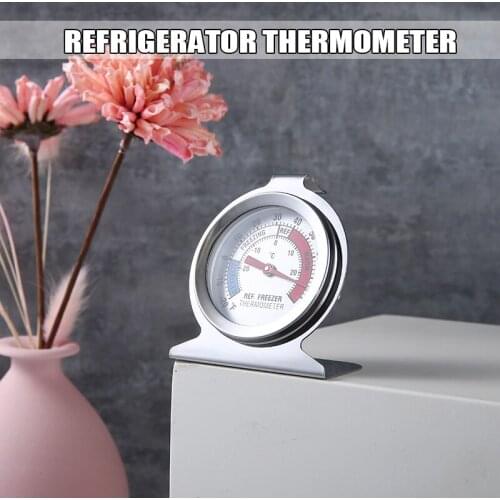 Stainless Steel Refrigerator Freezer Thermometer Stand Up Dial Fridge Food Meat Temperature Measure Gauge Tool Kitchen Supplies