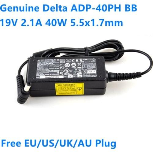Genuine 40W 19V 2.1A ADP-40PH BB AB PA-1400-26 A13-040N3A AC Adapter For Acer ASPIRE ONE D255 532H Laptop Power Supply Charger
