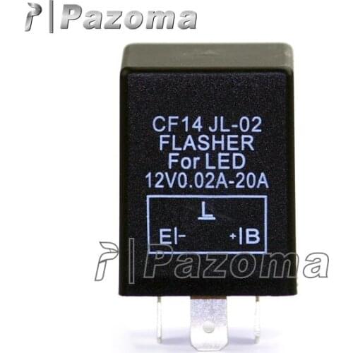 PAZOMA Free Shipping CF 14 3 Pin LED Turn Blinker Light Flasher Fix Relay 12V DC 0.02-20A Motorcycle Black Hot Selling