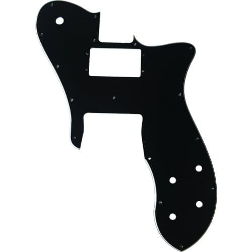 Pleroo Custom Guitar pickgaurd - For '72 Custom RI Tele Guitar Pickguard Scratch Plate , 3 Ply Black
