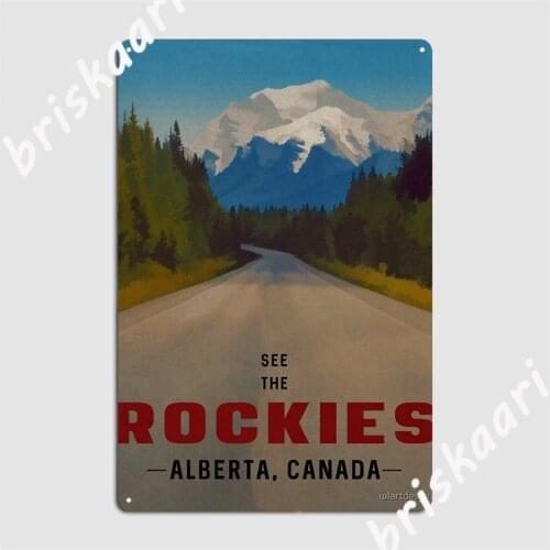 Rocky Mountains Canada Travel Poster Metal Signs Cinema Living Room Living Room Retro Tin sign Posters