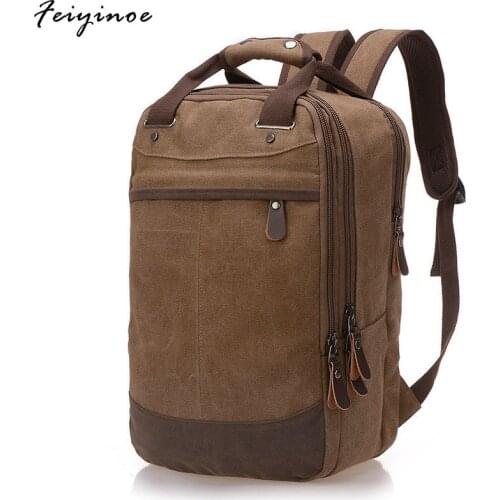 Men Bag Casual Canvas Laptop Backpack Man Computer Backpack Student Leisure Shoulder bags School Bag