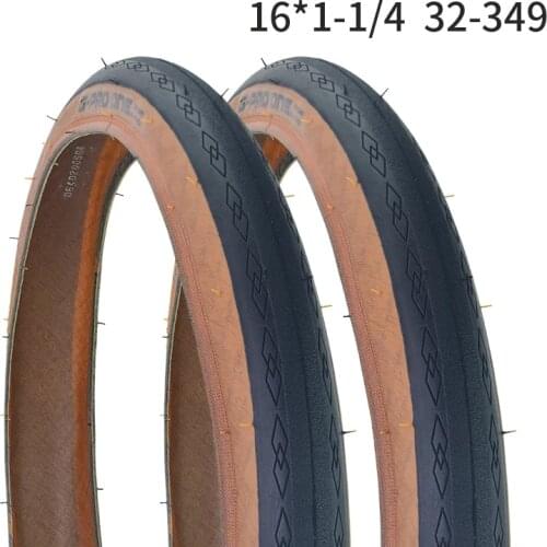 INNOVA G-PROONE Brompton 349 Bike folding 16*1 1/4 tire retro yellow edge Bicycle tire 16inch Ultralight 175g