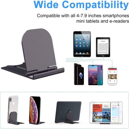 Foldable Desk Phone Holder for IPhone Non-slip Lightweight Metal Desktop Holder Phone Mobile Phone Brachet Tablet Stand