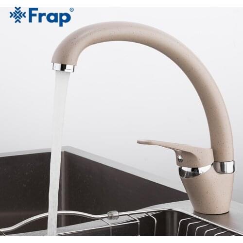 FRAP Brass 5 color Kitchen sink faucet Mixer Cold And Hot Single Handle Swivel Spout Kitchen Water Sink Mixer Tap Faucets F4113