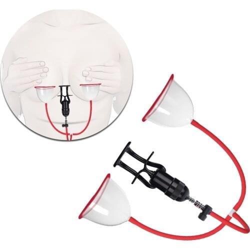 Clitoral Stimulator Sucker Cups Breast Enlargement Sex toys Sucking Pump Vibrator Breast Nipple Vibrating Massage Stimulator