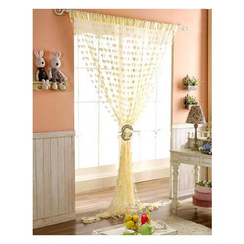 Wedding backdrop curtain love heart tassel Screens Room Divider Rod Pocket door sheer valance Curtain new party decoration props