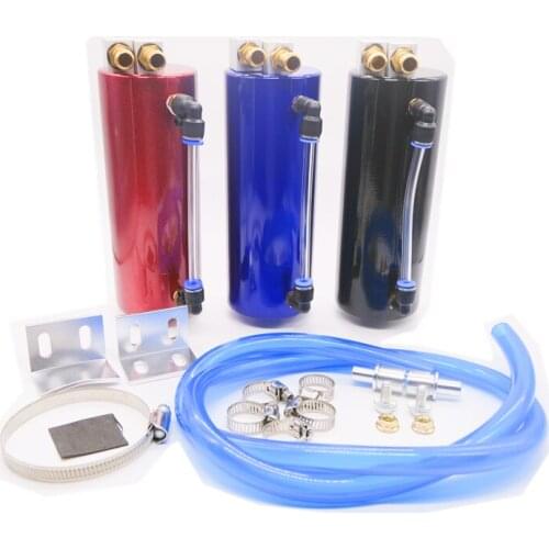 450ML Universal Aluminum Racing Oil Catch Tank Can Reservoir Turbo Oil Fuel Catch Round Tank Can Modified Parts