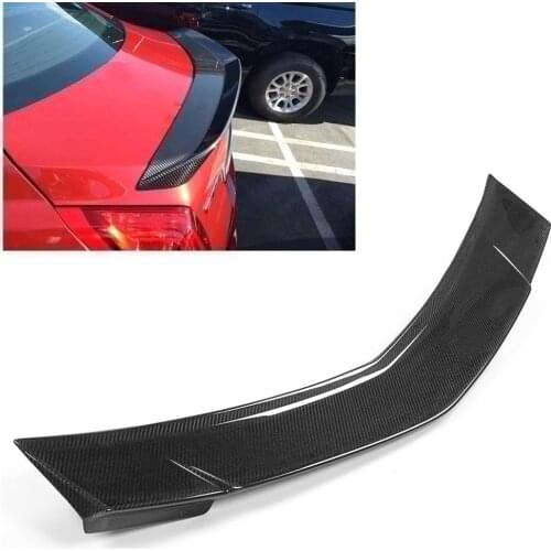 Real Carbon Fiber Rear Trunk Spoiler Lid Tail Wing For Cadillac CTS Sedan 2008-2013 Car Exterior Upper Back Bumper Splitter Lip