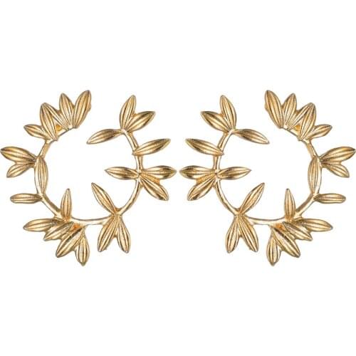 MESTILO 2019 Romantic Jewelry Leaves Flower Stud Earrings For Women Big Plant Leaf Studs Earrings Statement Earring Oorbellen