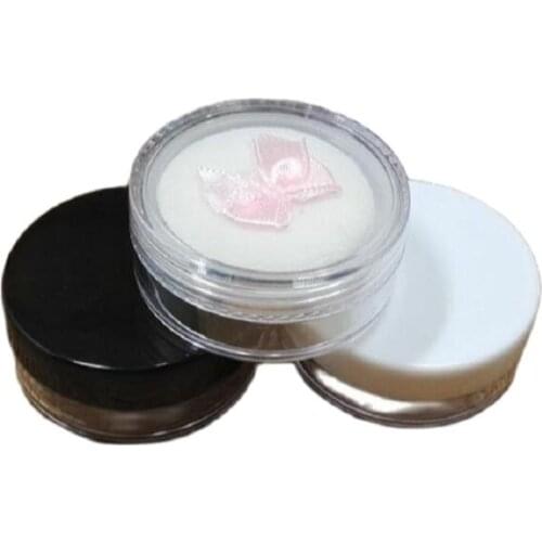 5G 3 color plastic jar tin pot case with sifter loose powder puff eye shadow make up cosmetic packing container