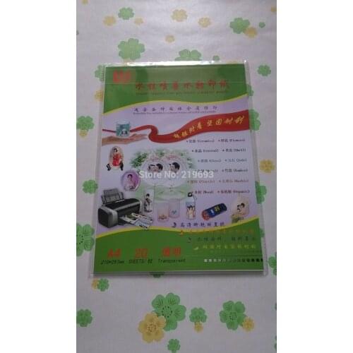 100 pieces/lot) A3 inkjet clear water slide paper, transparent water inkjet paper