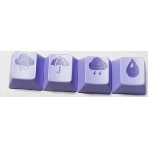 4pcs PBT Keycap Modifier Key Replacement for Mechanical Keyboard R4