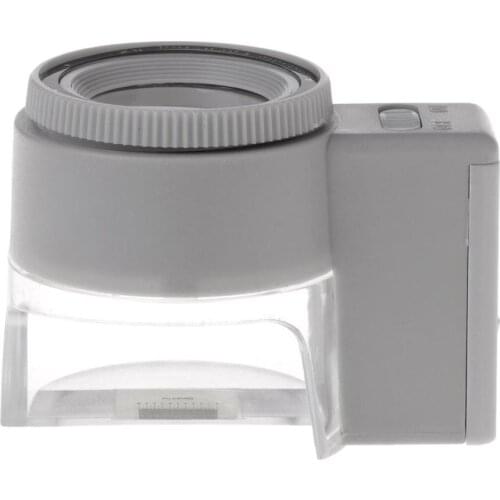 8X Adjustable Stand Bright Magnifier Glass With LED Light Scale Magnifier Tool