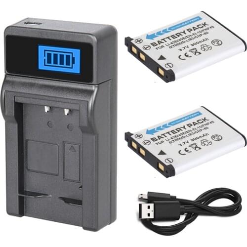 BLi-272 Battery (2-Pack) + Charger For Polaroid T730, T-730, T831, T-831, T833, T-833 Digital Camera