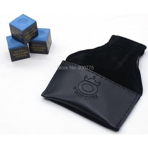 O'Min Snooker & Pool Chalk Pouch Holder With Belt Clip billiards accessories - Black/Brown(optional)