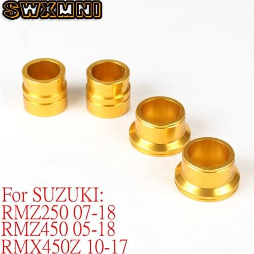 CNC Aluminum Front & Rear Wheel Hub Spacers For SUZUKI RMZ250 07-18 RMZ450 05-18 RMX450Z 10-17 RMZ 250 450 RMX 450Z Motorcycle