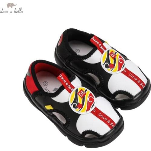 DBY18121 Dave Bella summer fashion baby boys patchwork letter sandals new born infant shoes boy sandals casual shoes
