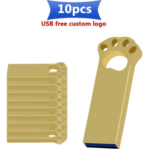 10pcs/lot free Personalize logo USB Flash Drive 128GB 64GB 32GB 16GB Pen Drive USB 3.0 Real capacity Pendrive Flash Drive