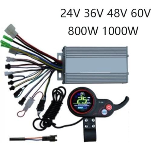 24V 36V 48V 800W 1000W LCD Color Screen Controller with Throttle Dial Two in One for Electric Scooter/Electric Mountain Bike