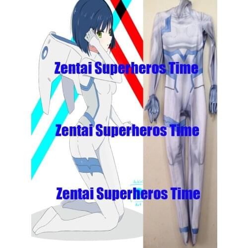 Zero Two Darling in the Franxx Ichigo 015 Cosplay Costume 3D Printed Zentai Halloween Catsuit Custom Made, Only Bodysuit