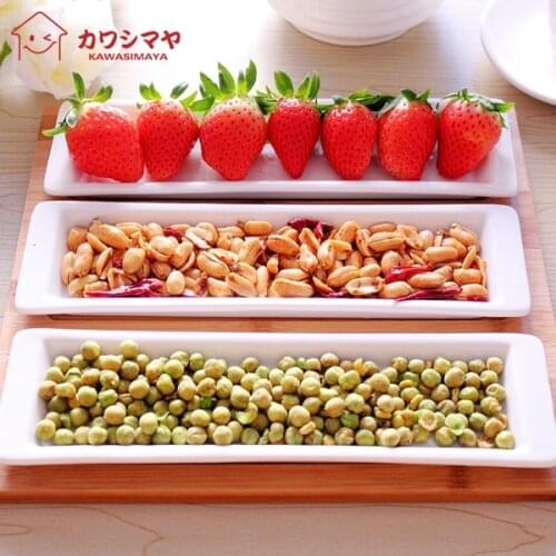 Japan Style Creative Decorative porcelain tableware white ceramic plate*3 bamboo tray*1 dishes plates set snack fruit plate dish