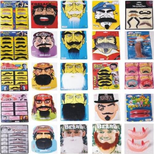 Creative Funny toy Costume Party Mustache Cosplay Halloween Party Fake Moustache Beard whisker For Kids Adult Decor