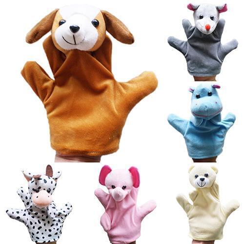 Hand Puppet Delicate Baby Child Farm Plush Velour Animal Hand Glove Puppet Finger Sack Plush Toy wonderful Kids education toys