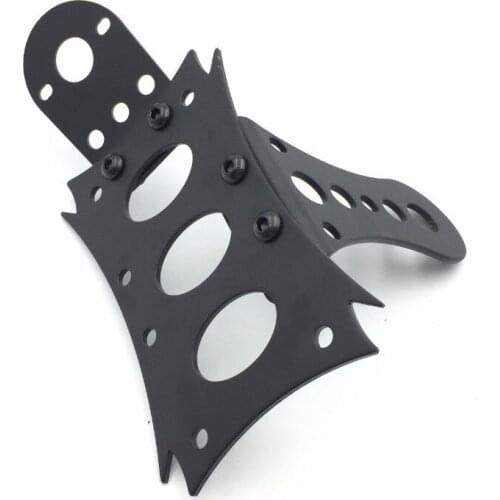 Motorcycle Horizontal Vertical Zigzag Side Mount 7 3/10" x 4 4/5" License Plate Bracket light Brackek for harley BMW kawasaki