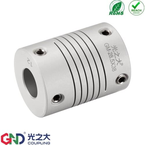 100 pcs fexible shaft coupler aluminum alloy screw thread setscrew series coupling GM D25mm L32mm for encoder servo motor