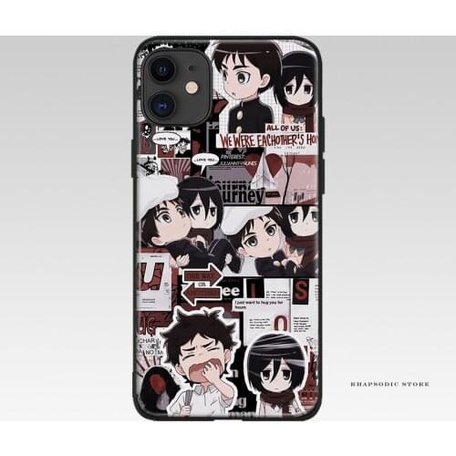 Eren Yeager and Mikasa Ackerman anime For iPhone 6 6s 7 8 Plus X XR XS 11 Pro Max soft silicone Phone case cover shell