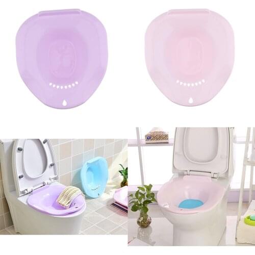 Pack of 2 Poratble Hip Bath Tub Sitz Nursing Basin for Pregnant Puerpera Hemorrhoids Patients Cleaning Tool