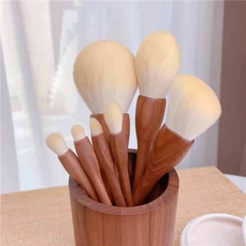 Black Walnut Makeup Brushes Set High Quality Cosmetic Tools Powder Blush Foundation Sculpting Eye Shadow Smudge Make Up Brush