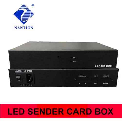 Outdoor Led Video Wall Sender Box With Synchronous Sending Card TS802 MSD300 S2 Including Meanwell Power Supply