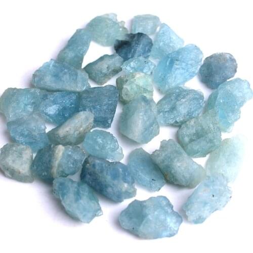 1Lot Natural Blue Rough Aquamarine Chips Raw Crushed Stone Healing Specimen Mineral Crystal Jewelry Home Decoration Aquarium