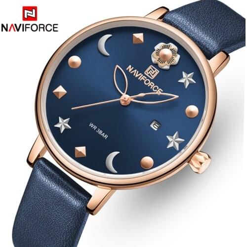 NAVIFORCE 5003 Fashion Women Luxury Watches Sport Waterproof Wristwatches Ladies Girls Fashion Quartz Clock Relogios Feminino