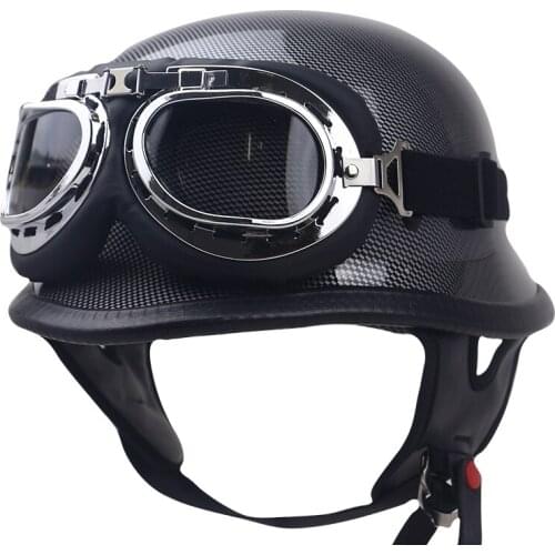 Lunatic German Style Shorty Helmet-DOT Approved-Adult Motorcycle Half Helmet German design helmet Solid and safety