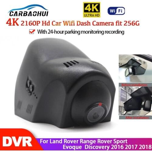 New! 4K Car DVR Wifi Video Recorder Dash Cam Control Phone APP For Land Rover Range Rover Sport Evoque Discovery 2016 2017 2018