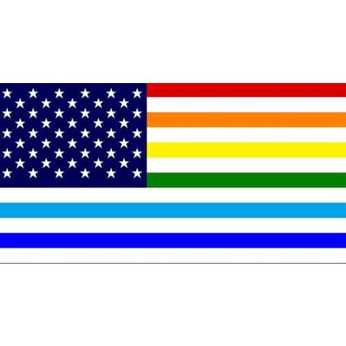90x150cm Omnisexual flag custom single side flag LGBT pride custom rainbow United States of America banner
