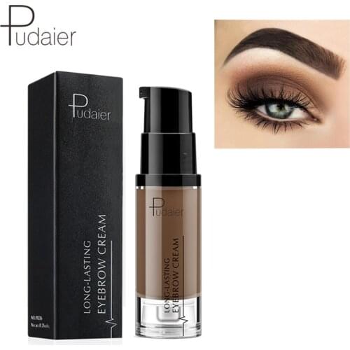 Pudaier Sexy Long Lasting Eyebrow Cream Natural Black Brown Paint Pigment Eyebrow Enhancers Women Eye Brow Nude Makeup Cosmetics
