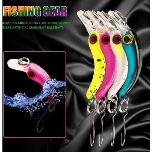 4cm 1.5g Small Fishing Lure with Barbed Single Hook Minnow Wobblers Artificial Crankbait Bass Bait Pesca Accessories